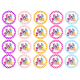 TMLP2Z My little pony set 20 mini discuri caketoppers rotunde decupate din zahar D5cm